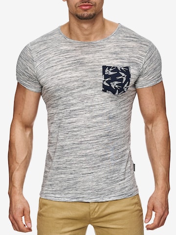 INDICODE JEANS T-Shirt 'Blaine' in Grau: predná strana