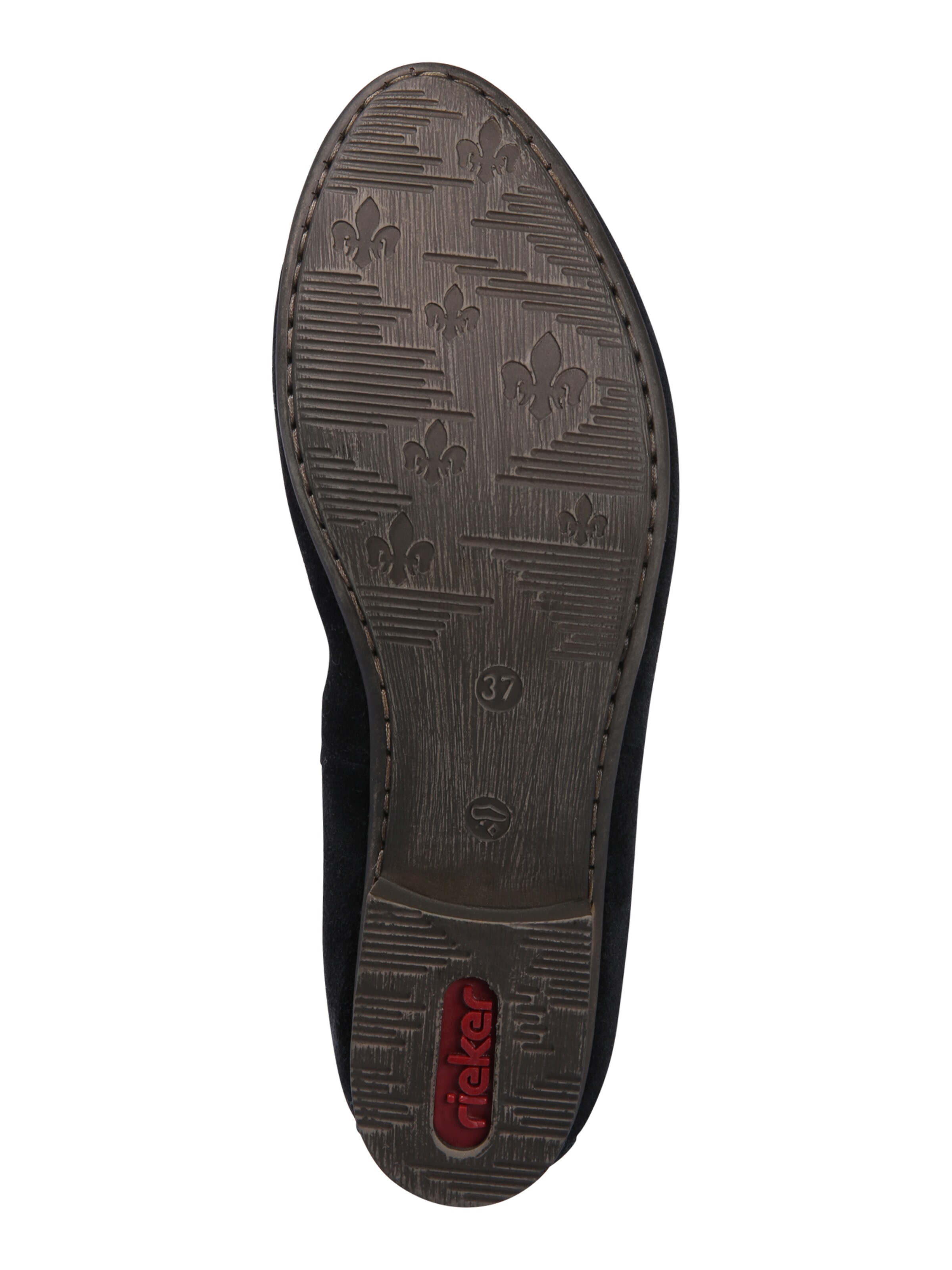 Rieker Ballerina in Zwart: onderkant