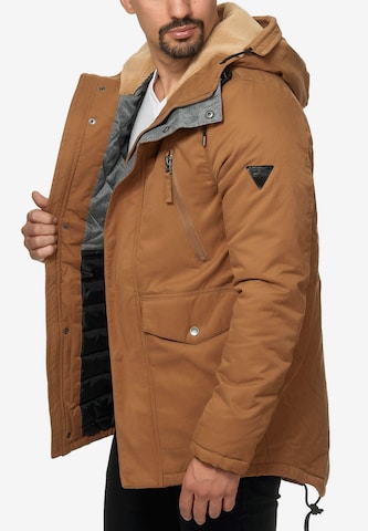 INDICODE JEANS Parka 'Loaf ' in Braun