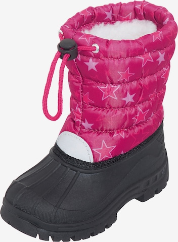 PLAYSHOES Winterstiefel 'Sterne' in Pink: predná strana