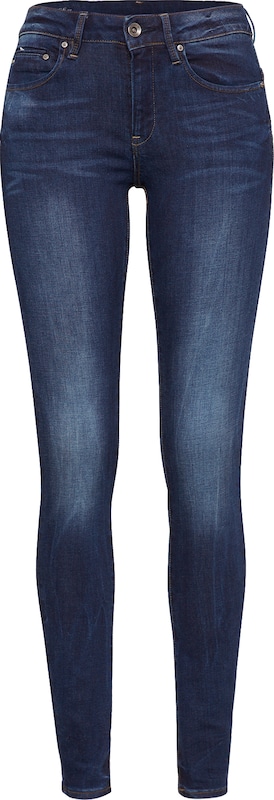 G-Star RAW Skinny Jeans 'Midge Zip' in Dunkelblau