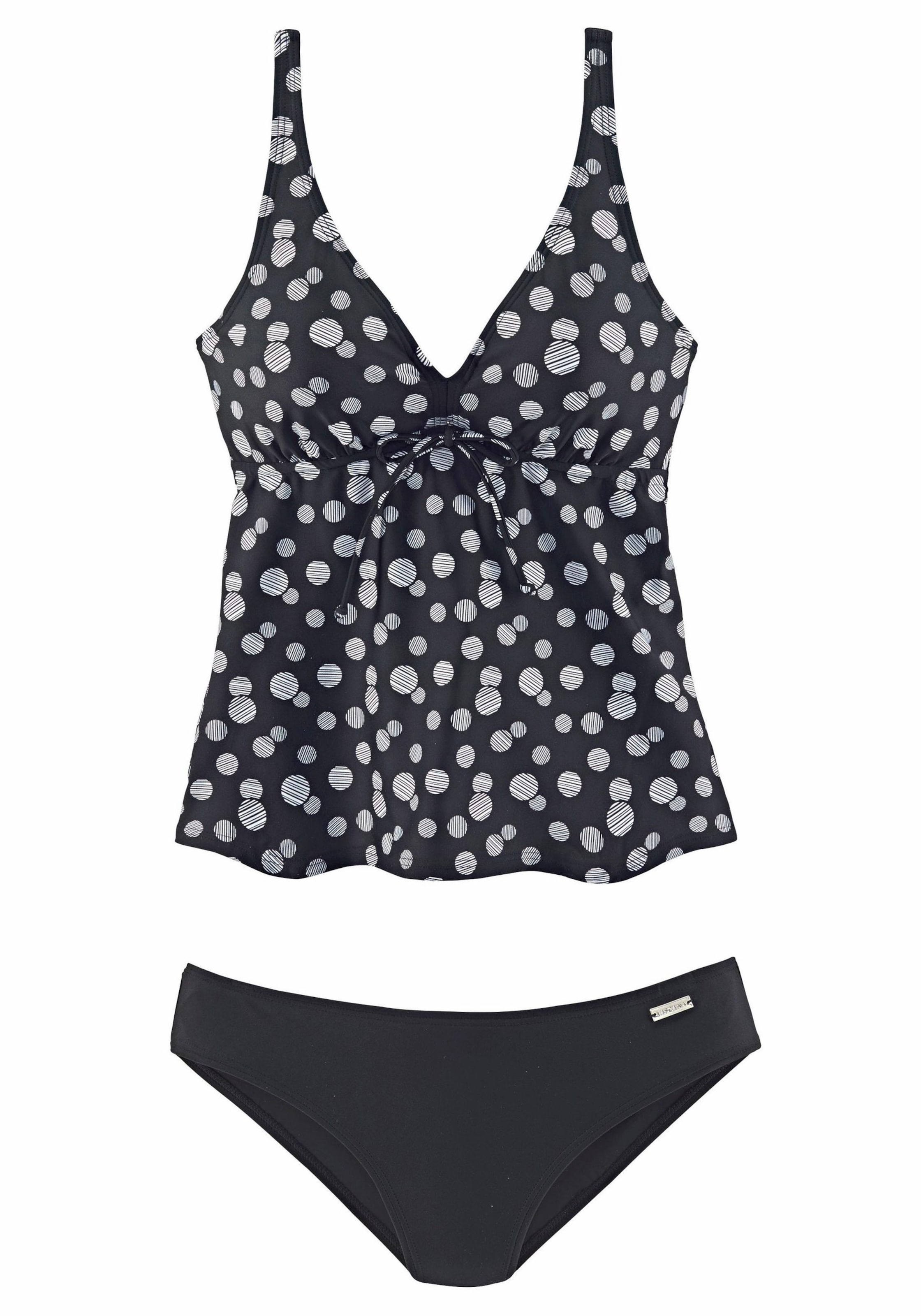LASCANA T-shirt Tankini i sort: forside