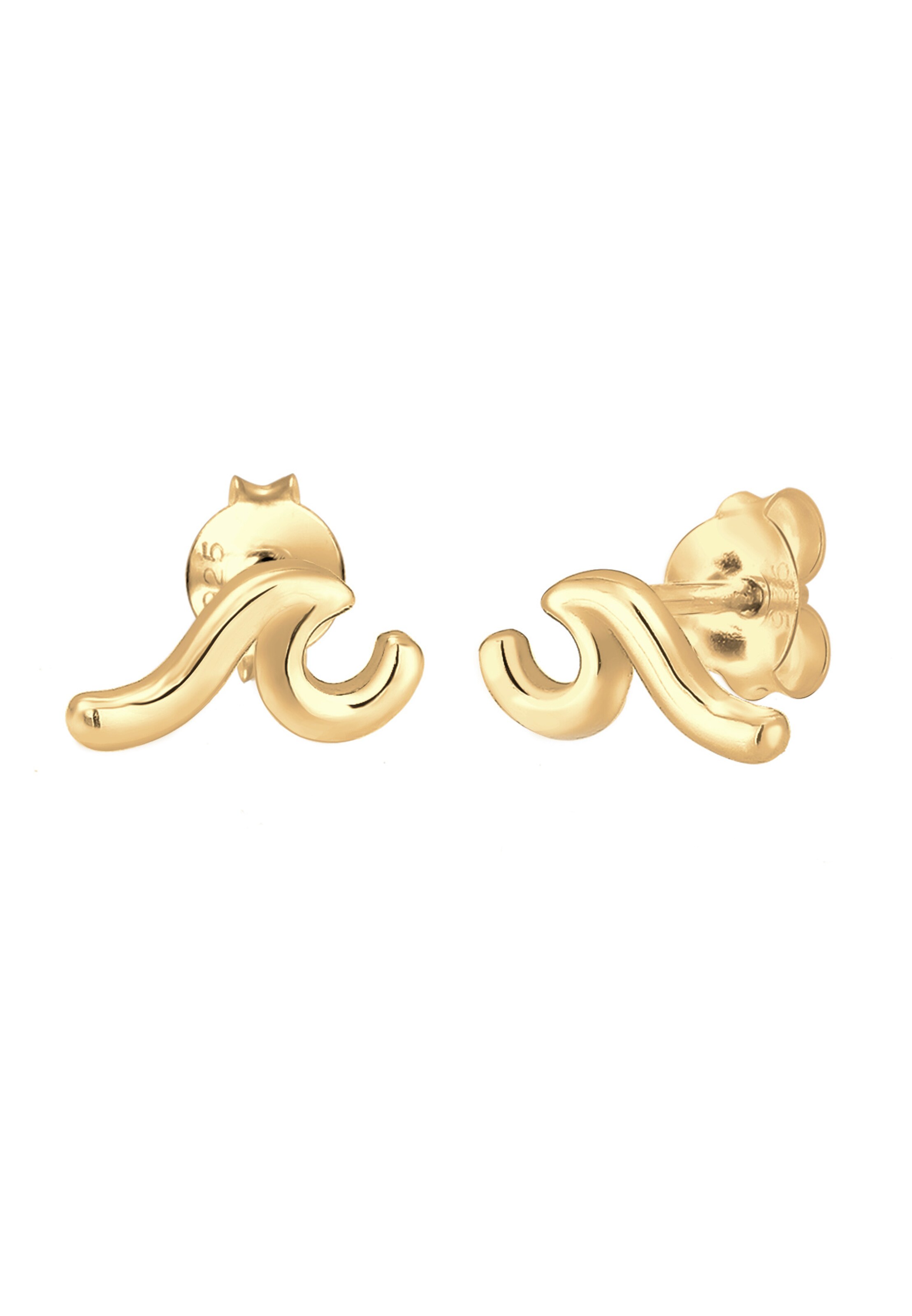 ELLI Earrings 'Wellen' in Gold: front