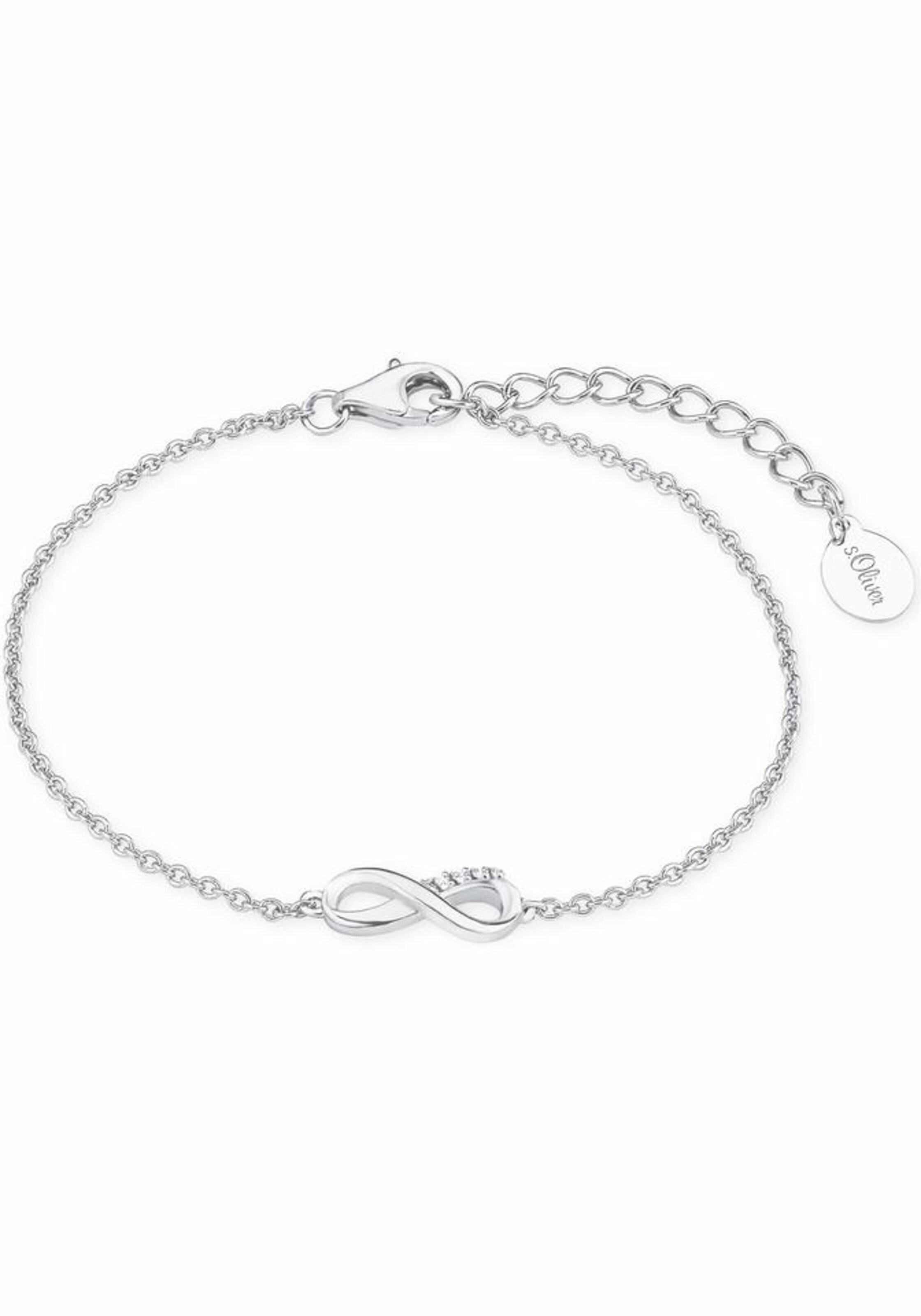 s.Oliver Bracelet 'Infinity/Unendlichkeit' in Silver: front