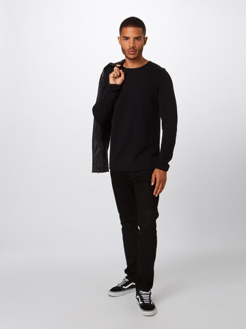 QS Pullover in Schwarz