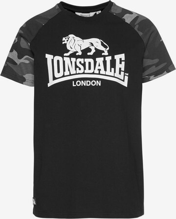 LONSDALE Shirt 'Kensington' in Schwarz: predná strana