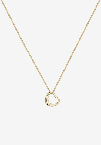 Elli DIAMONDS Ketting 'Herz' in Goud