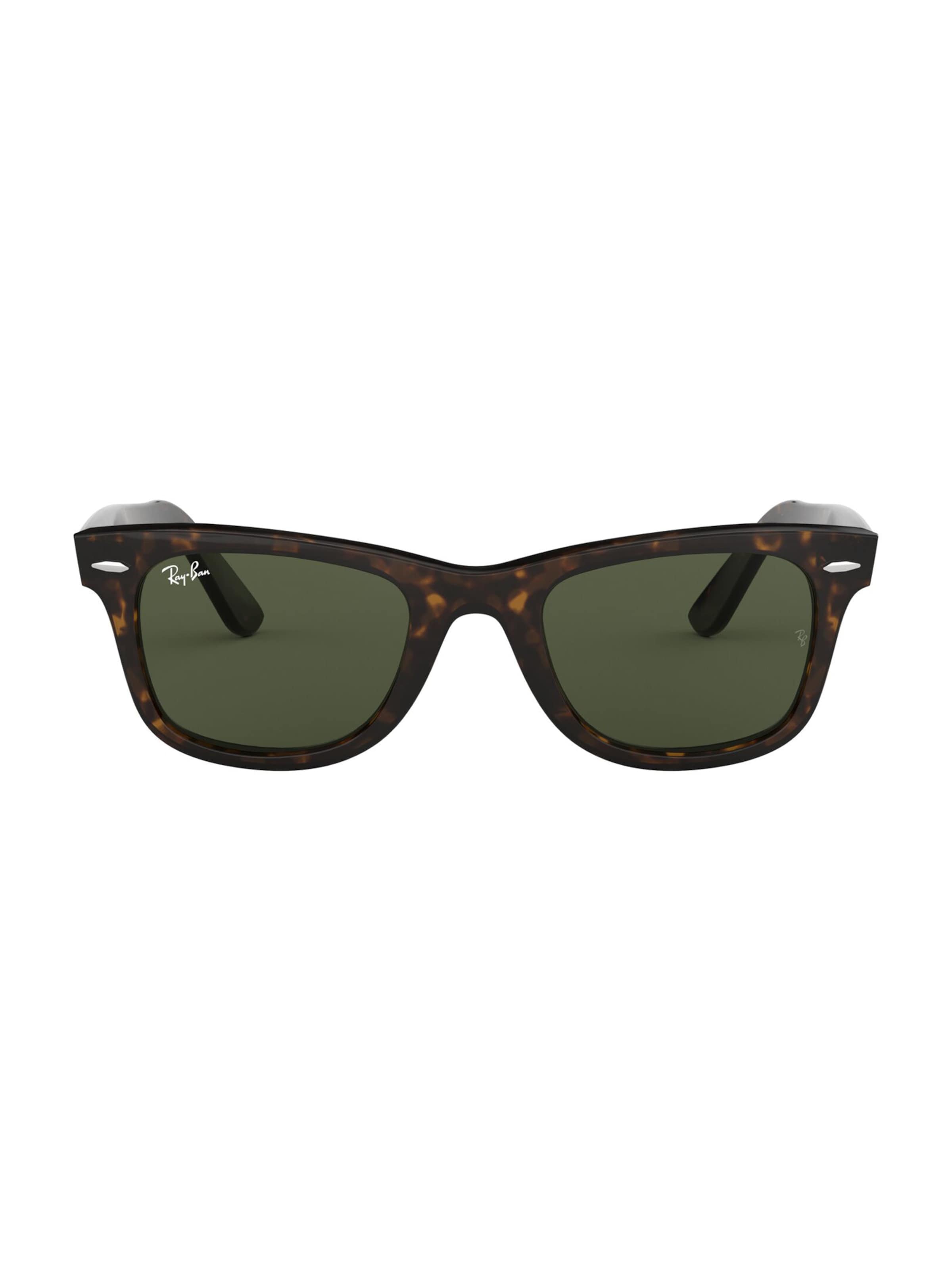 Lunettes de soleil 'Wayfarer 0RB2140' Ray-Ban en marron : devant