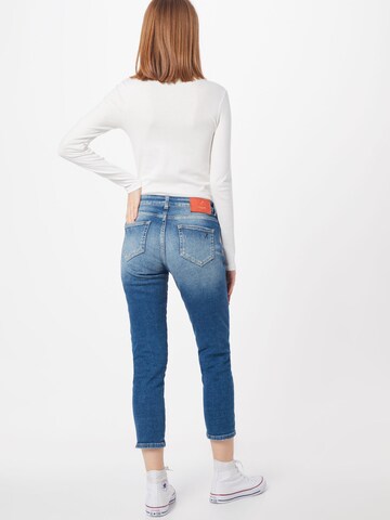 Coupe slim Jean 'Rosengarten Cropped' Goldgarn en bleu : derrière