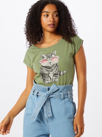 Iriedaily Shirt 'Iriecat ' in Green: front