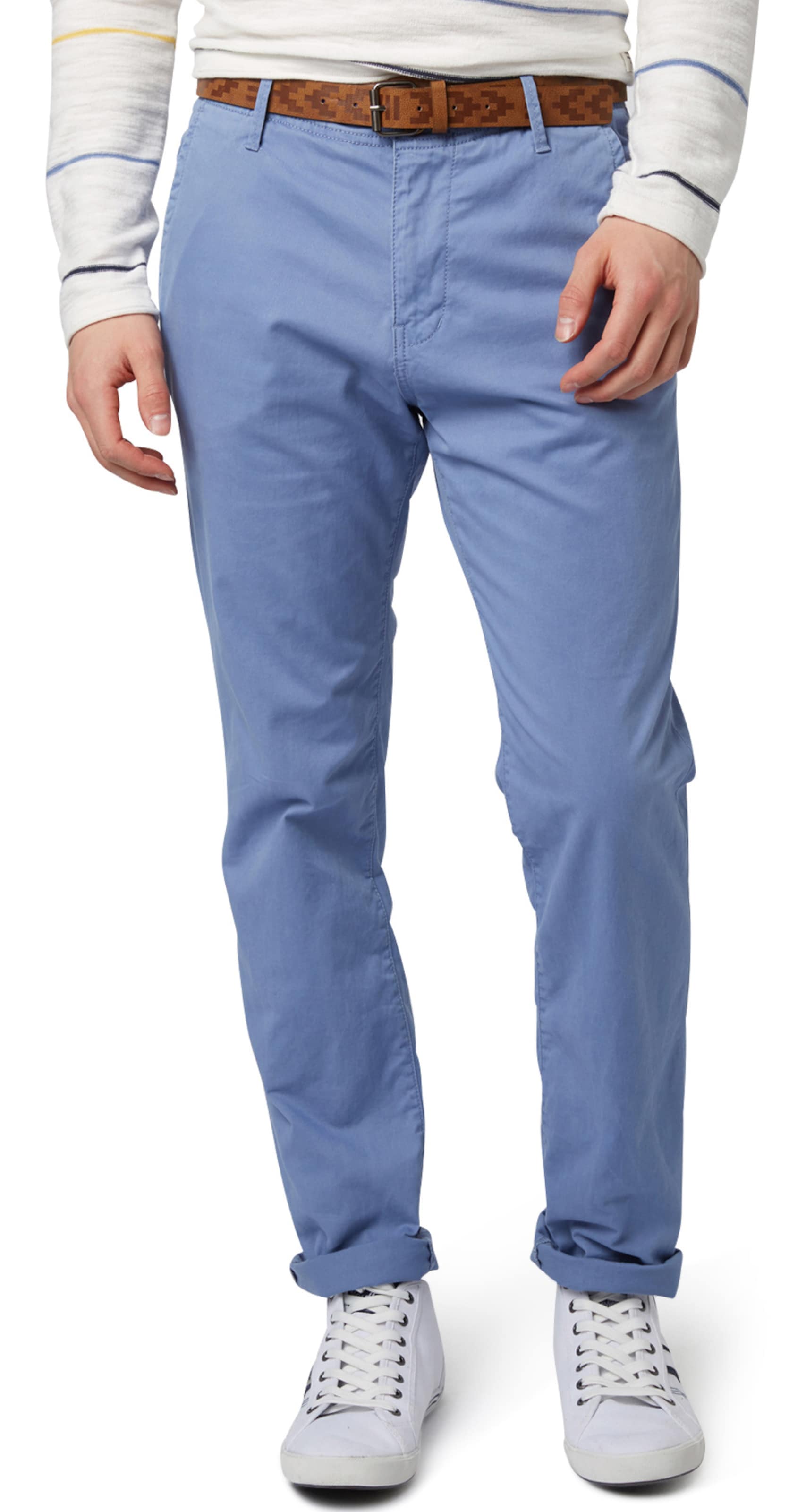 TOM TAILOR DENIM Regular Chino trousers in Blue: front