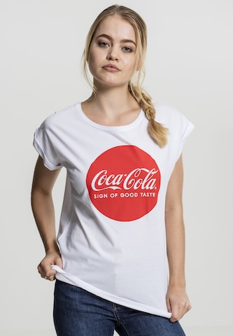 Merchcode T-Shirt 'Coca Cola' in Weiß: predná strana