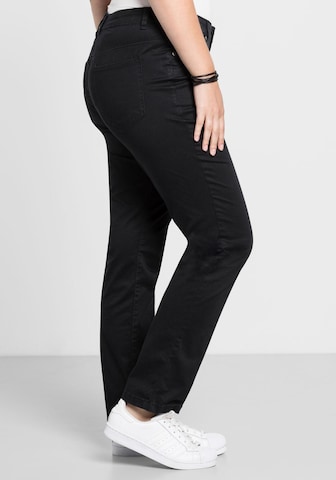 SHEEGO Slimfit Hose in Schwarz