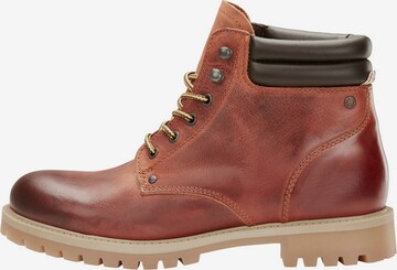 JACK & JONES Schnürboots 'STOKE' in Braun: predná strana