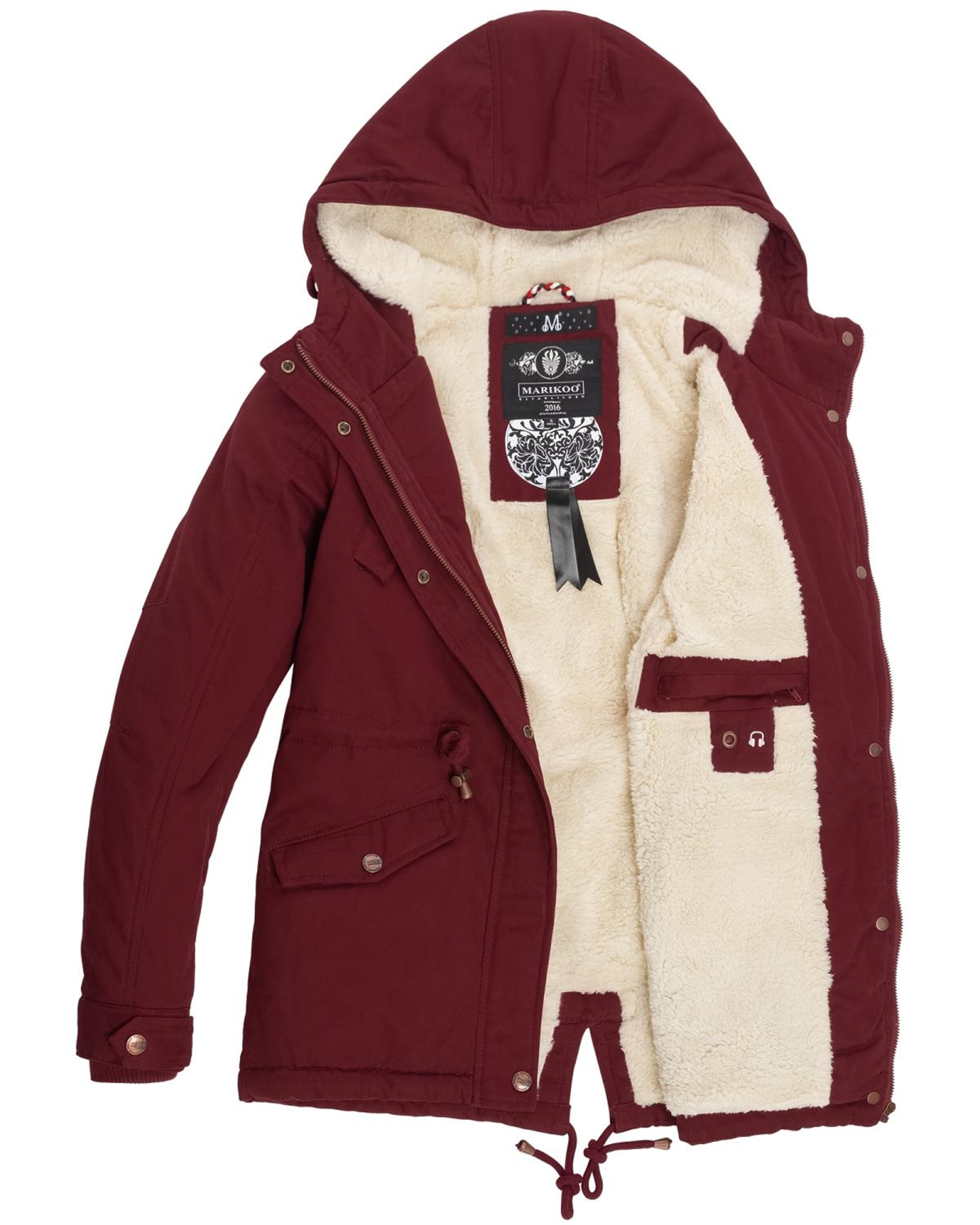 MARIKOO Winterparka 'Manolya' in Rot