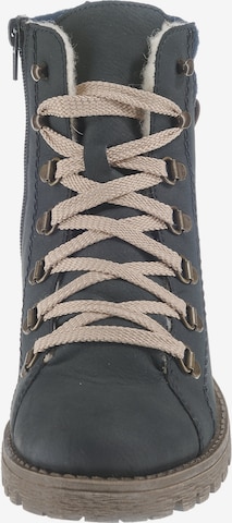 Rieker Lace-Up Ankle Boots in Blue