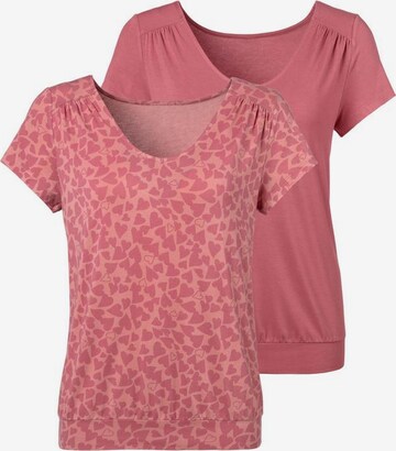 LASCANA Shirt in Roze: voorkant