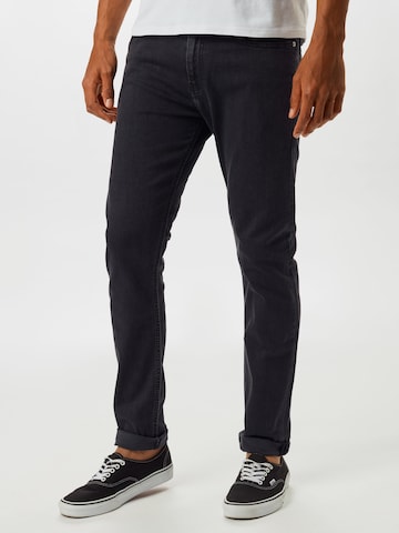 Calvin Klein Jeans Slimfit Džíny – šedá: přední strana