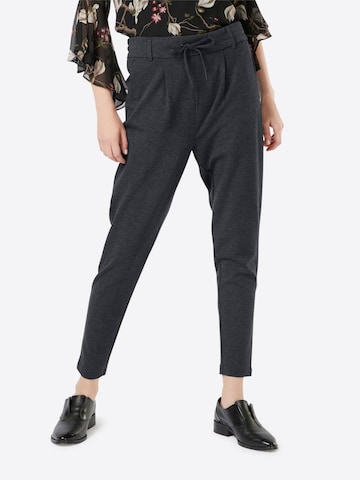 ONLY Slim fit Pleat-Front Pants 'Poptrash' in Grey: front