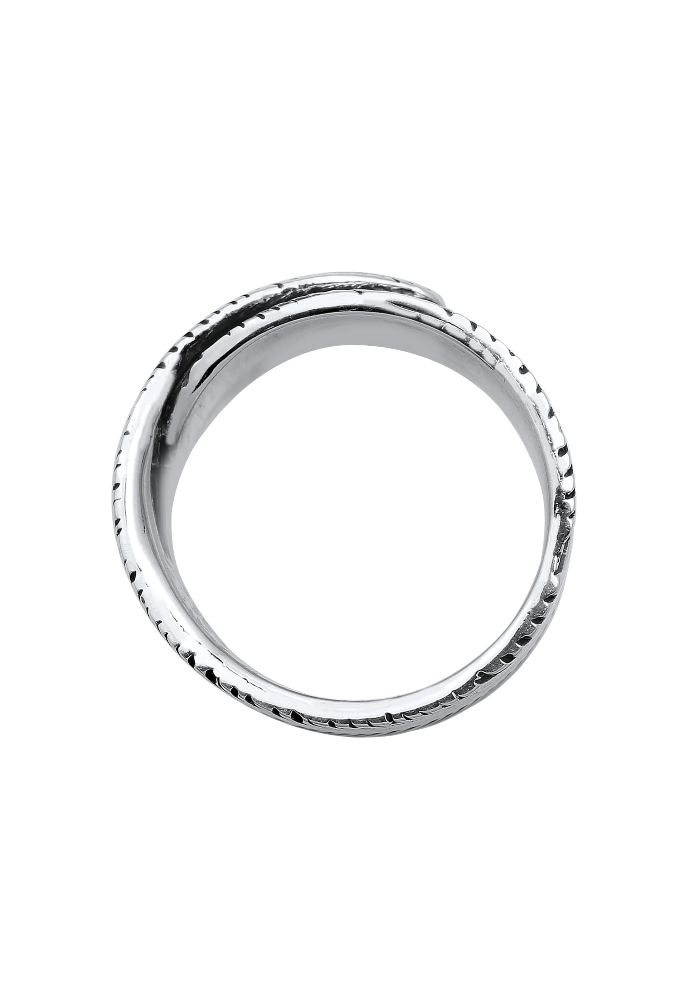 KUZZOI Ring 'Feder' in Zilver