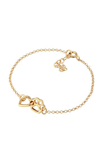 ELLI Armband Herz, Pfote in Gold