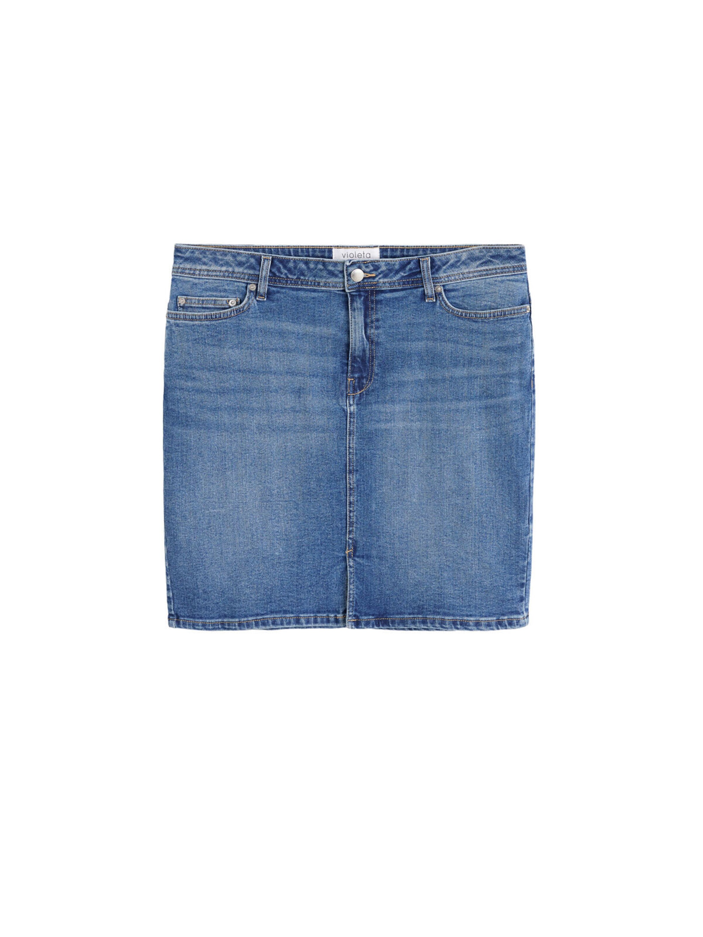 VIOLETA by Mango - Rock 'Skirt inma' in blue denim