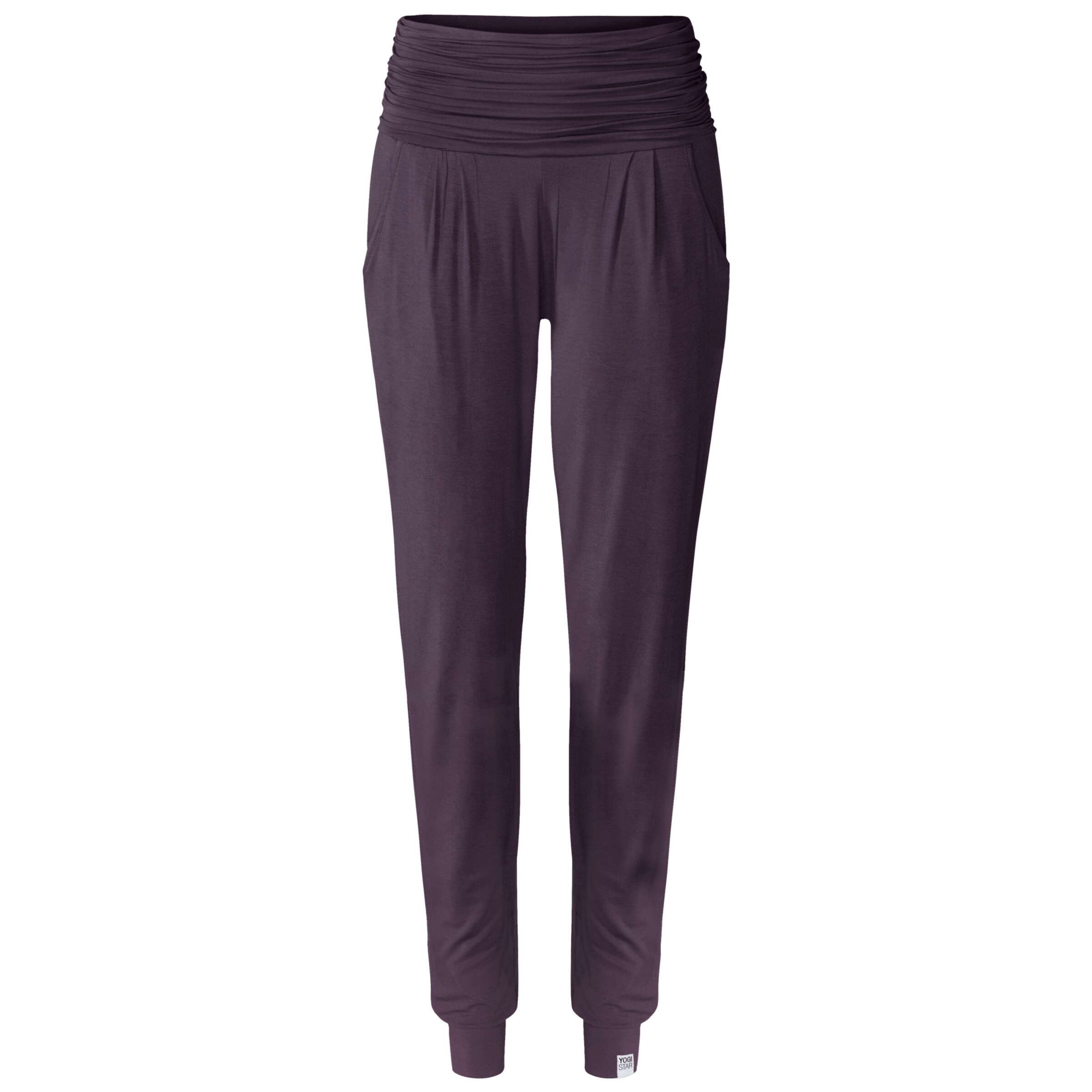 YOGISTAR.COM Tapered Harempants 'ala' in Lila: Vorderseite