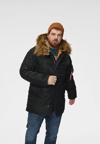 ALPHA INDUSTRIES Téli parka 'N3B VF 59' - fekete: elől