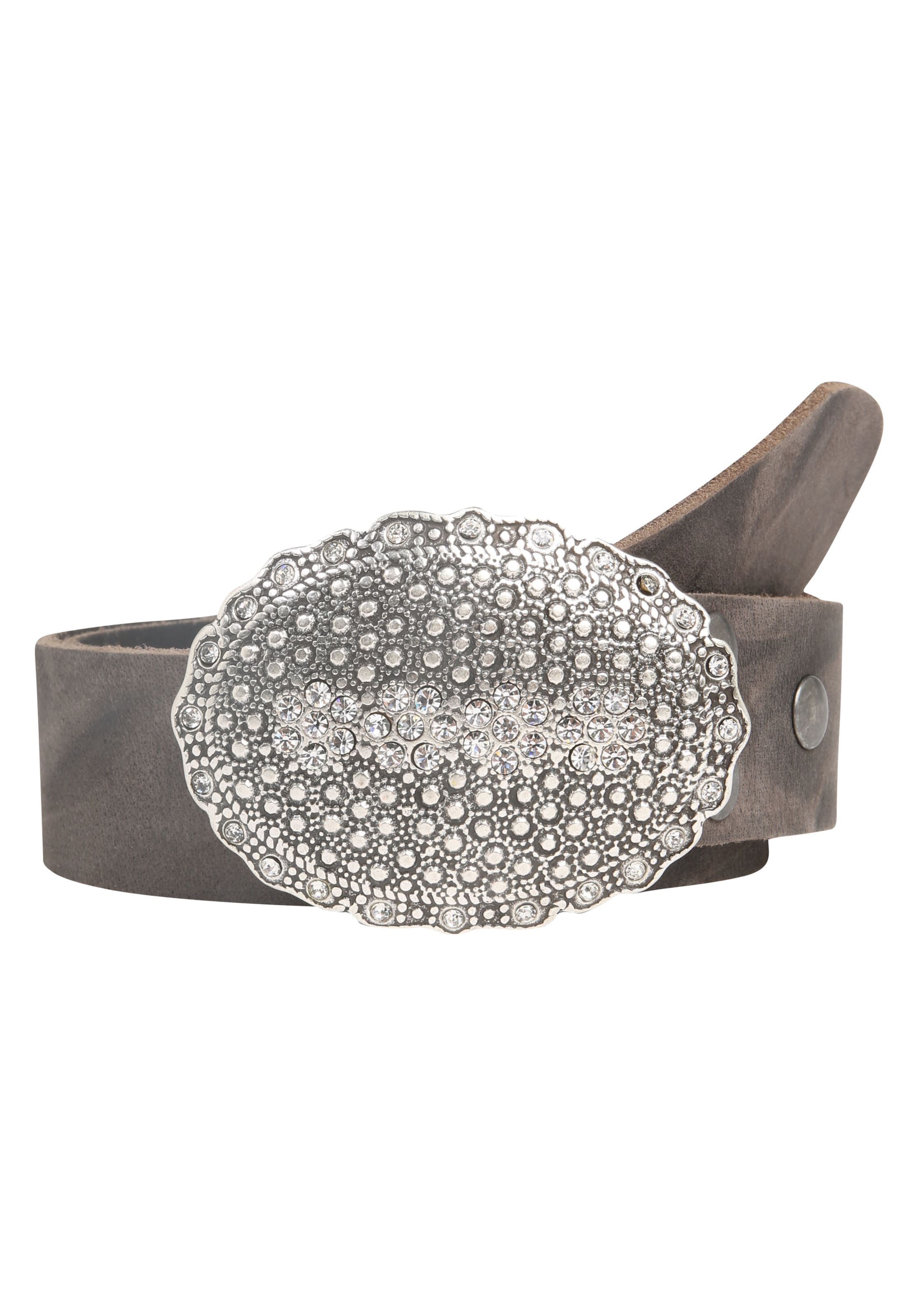 RETTUNGSRING by showroom 019° Ledergürtel in Grau: Vorderseite