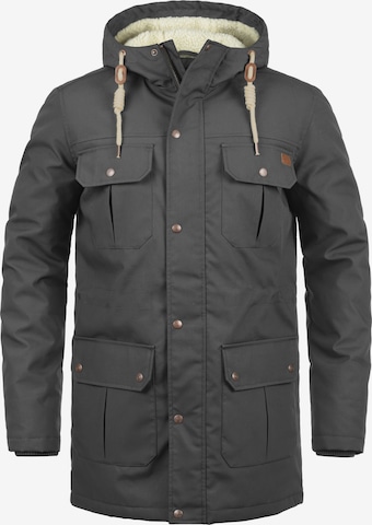 !Solid Winterparka 'Chara Teddy' in Grijs: voorkant