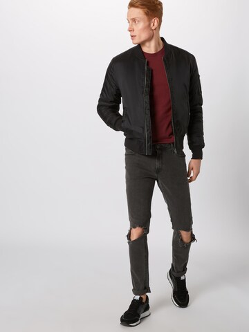 Regular fit Maglietta di ALPHA INDUSTRIES in rosso