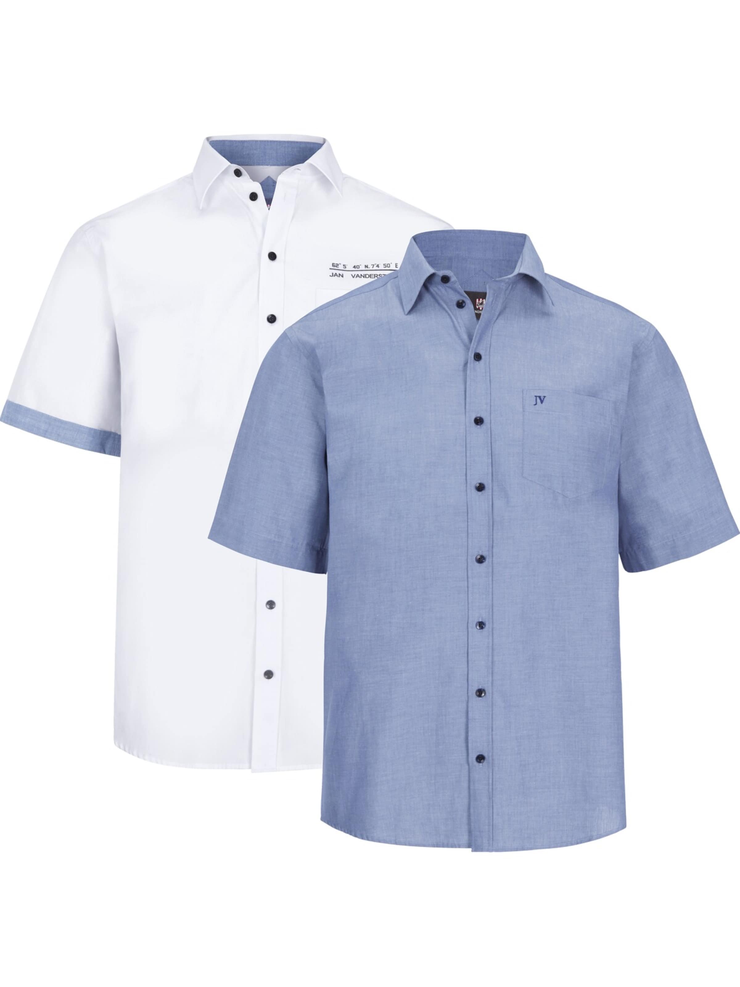 Jan Vanderstorm Doppelpack Hemd 'Evin' in Blau: Vorderseite