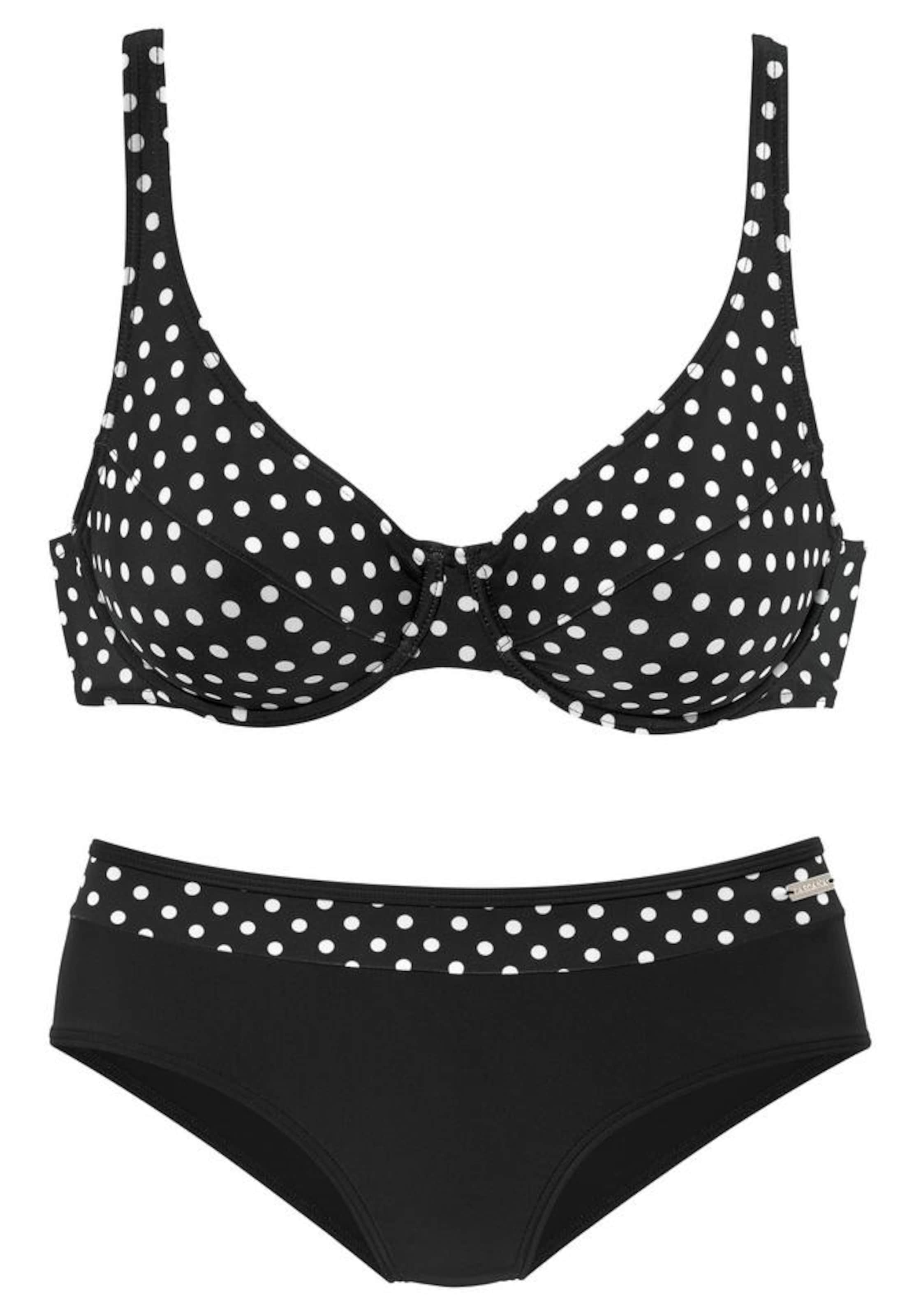 T-shirt Bikini di LASCANA in nero: frontale