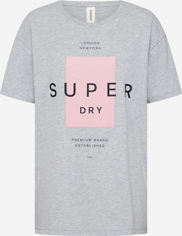 Superdry T-Shirt 'Portland' in Grau: predná strana