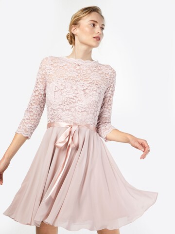 Robe de cocktail SWING en rose : devant