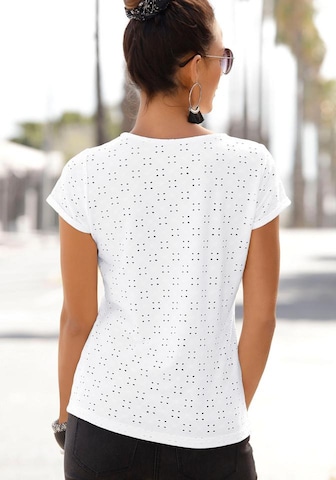 T-shirt LASCANA en blanc