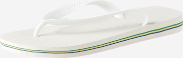 HAVAIANAS T-Bar Sandals 'Brasil' in White: front