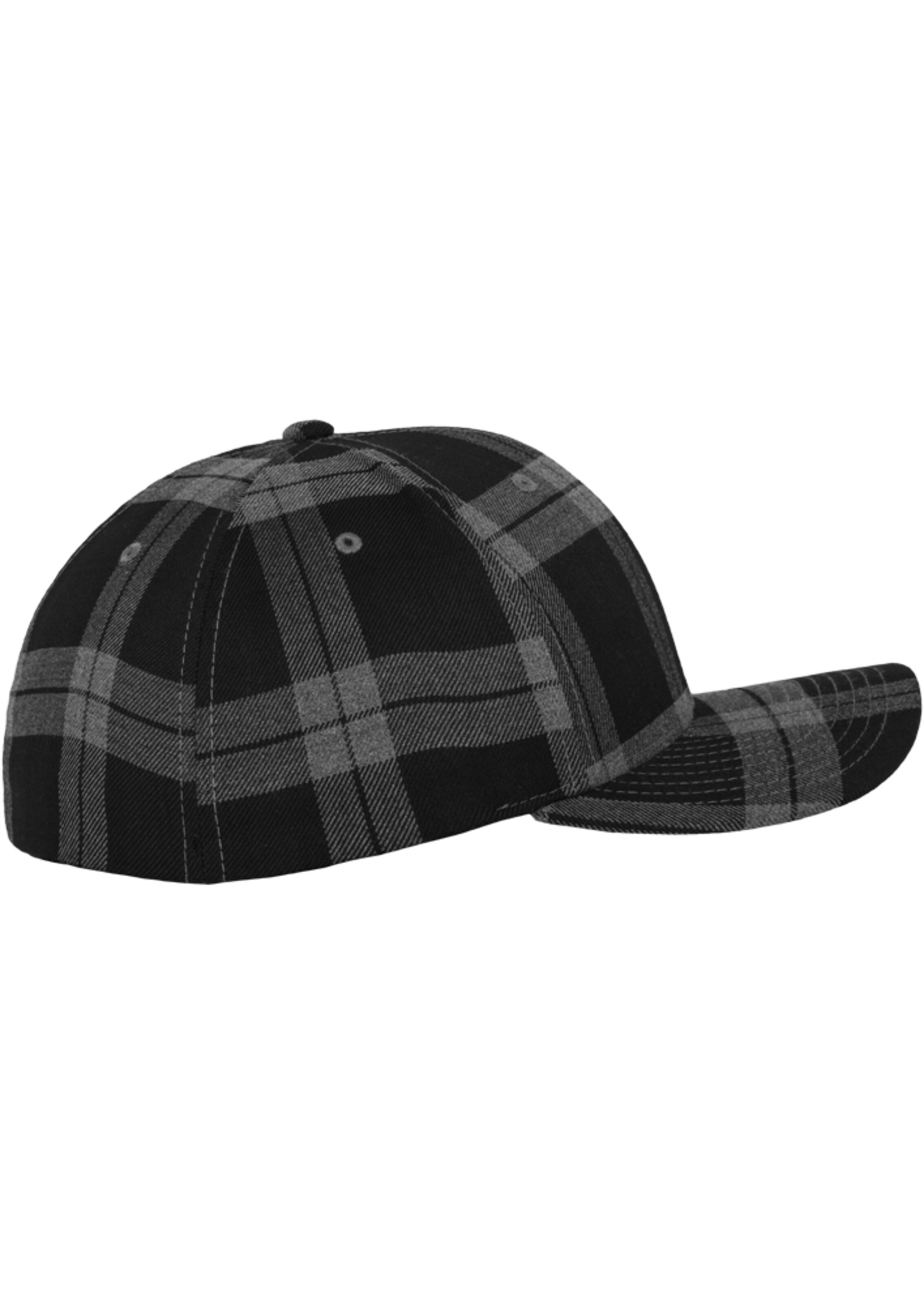 Flexfit Kšiltovka 'Tartan Plaid' – černá