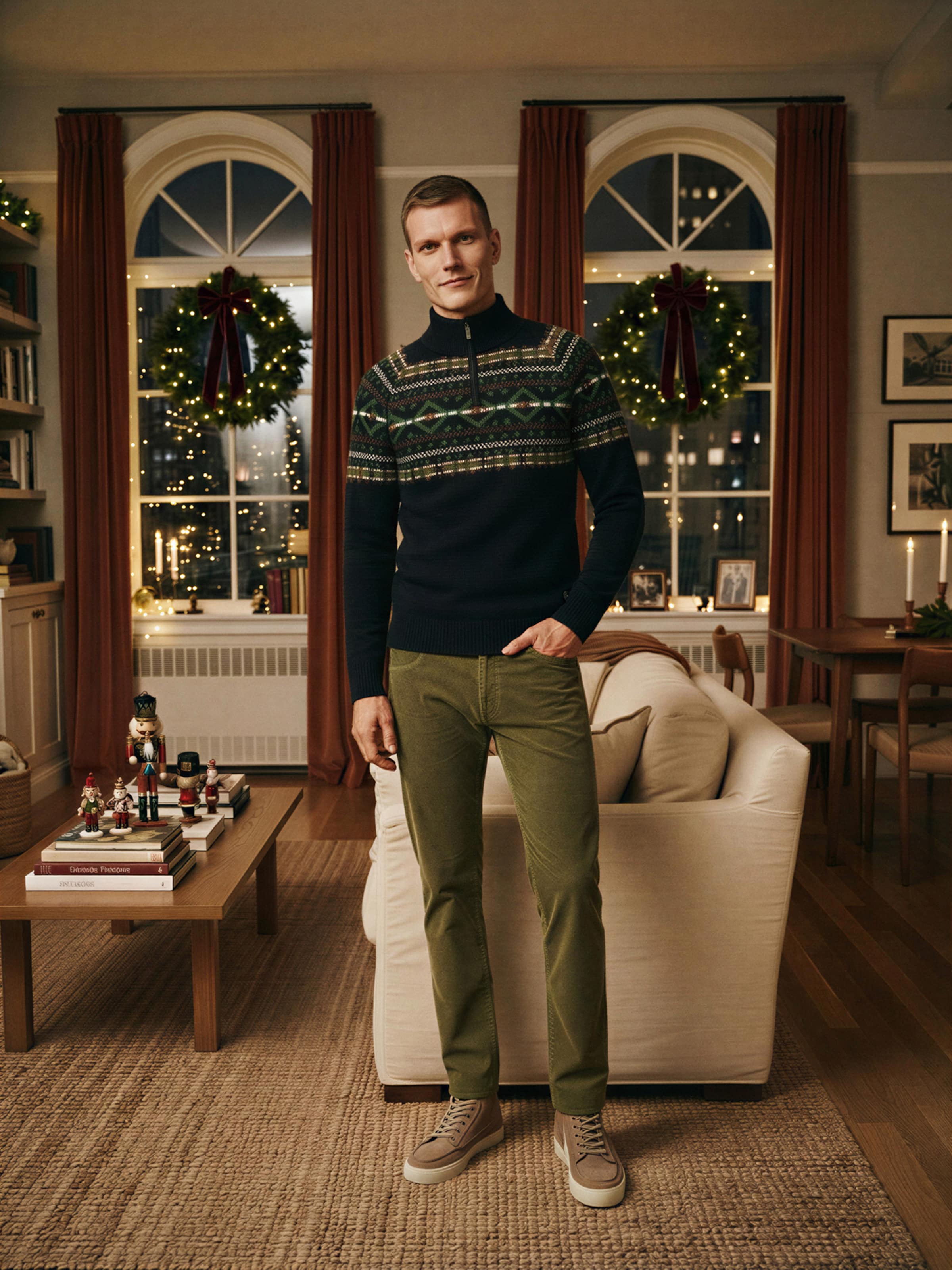 The AY Style Edit - Black Christmas Sweater Oliv Jeans Look