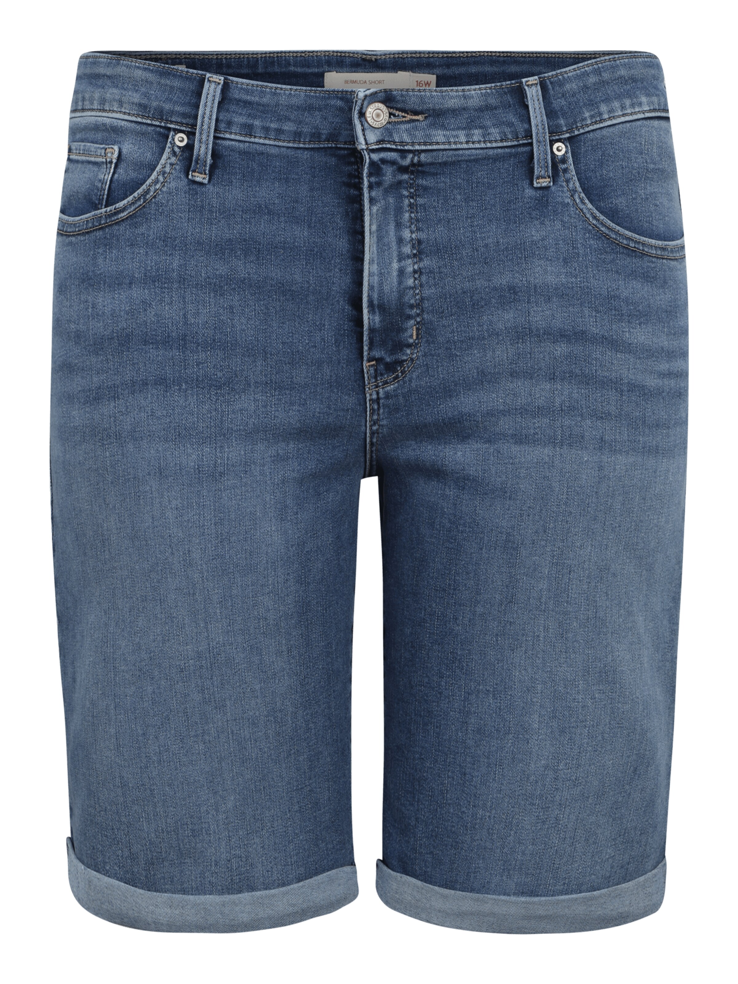 Levi's® Plus - Jeans 'Shaping Bermuda' in de kleur Blauw denim