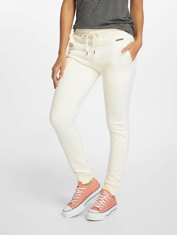 Just Rhyse Tapered Trousers 'Poppy' in White: front