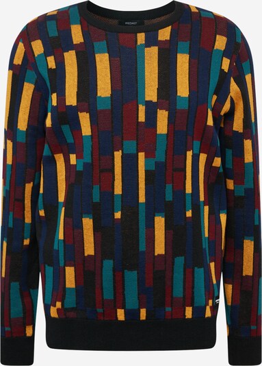 Iriedaily Jersey 'Patcheo Knit' en camelo / petróleo / rojo vino / negro, Vista del producto
