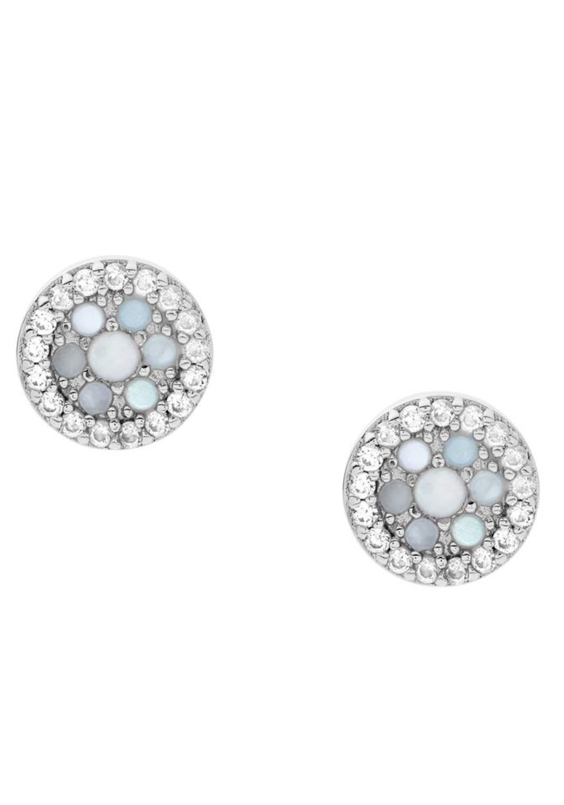 FOSSIL Обеци в сребърно: отпред