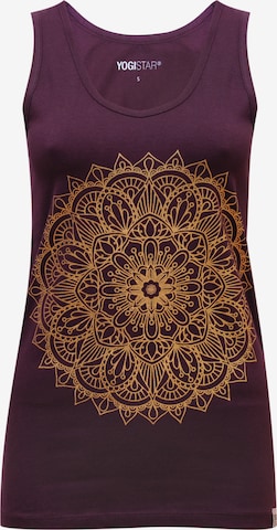 YOGISTAR.COM Performance Shirt 'Mandala' in Purple: front