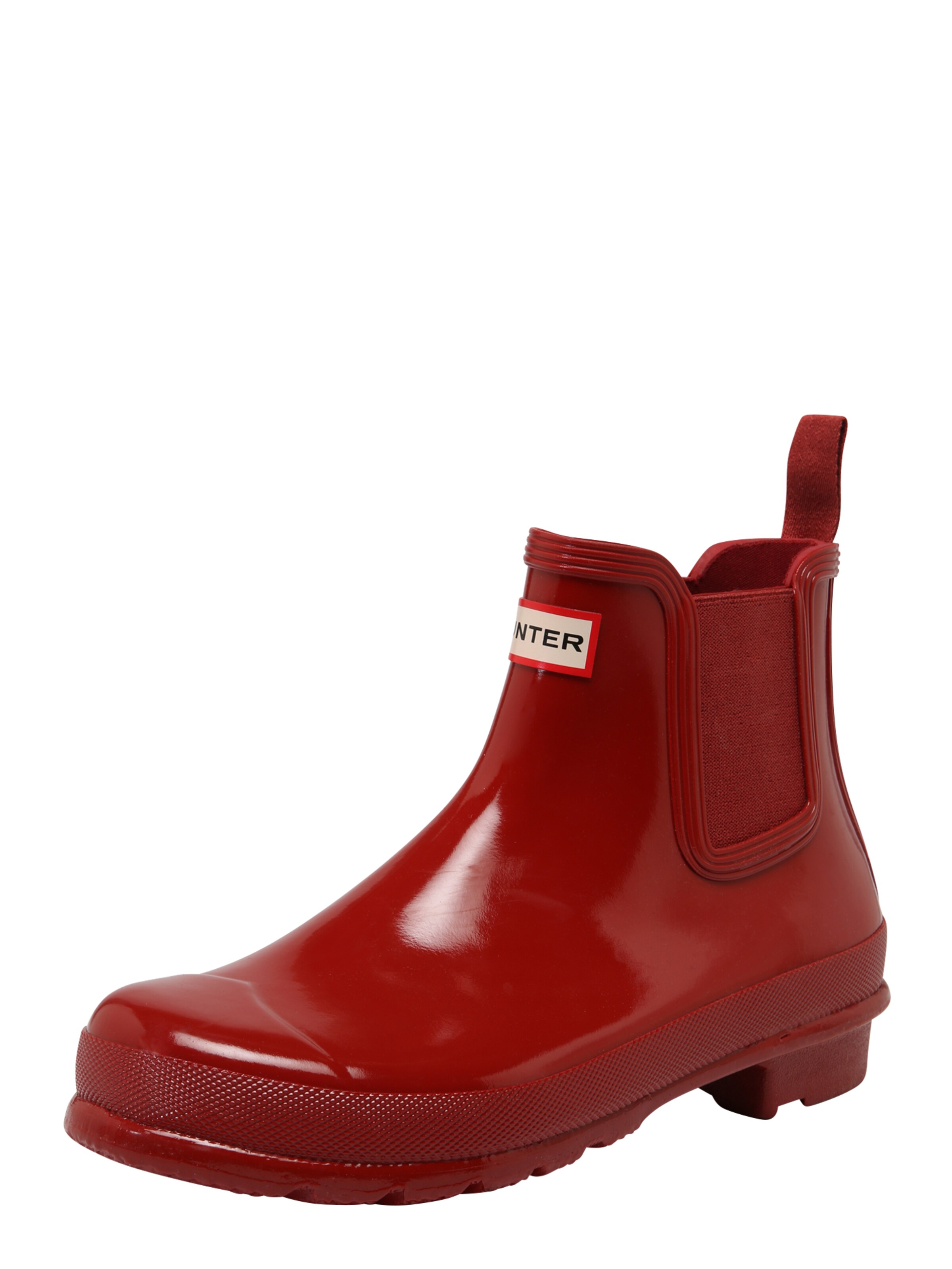 HUNTER - Regenlaarzen 'GLOSS' in de kleur Kersrood