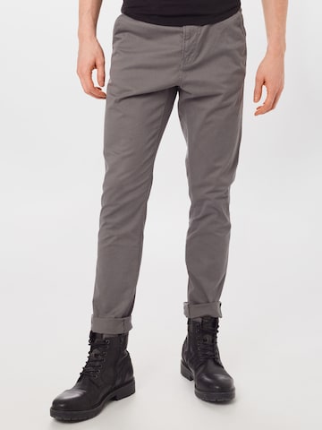 TOM TAILOR DENIM Chinohose in Grau: front