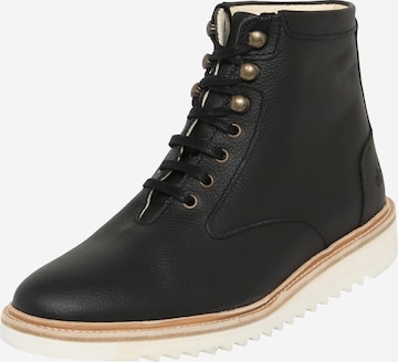 EKN Footwear Lace-Up Boots 'DESERT HIGH RIPPLE' in Black: front