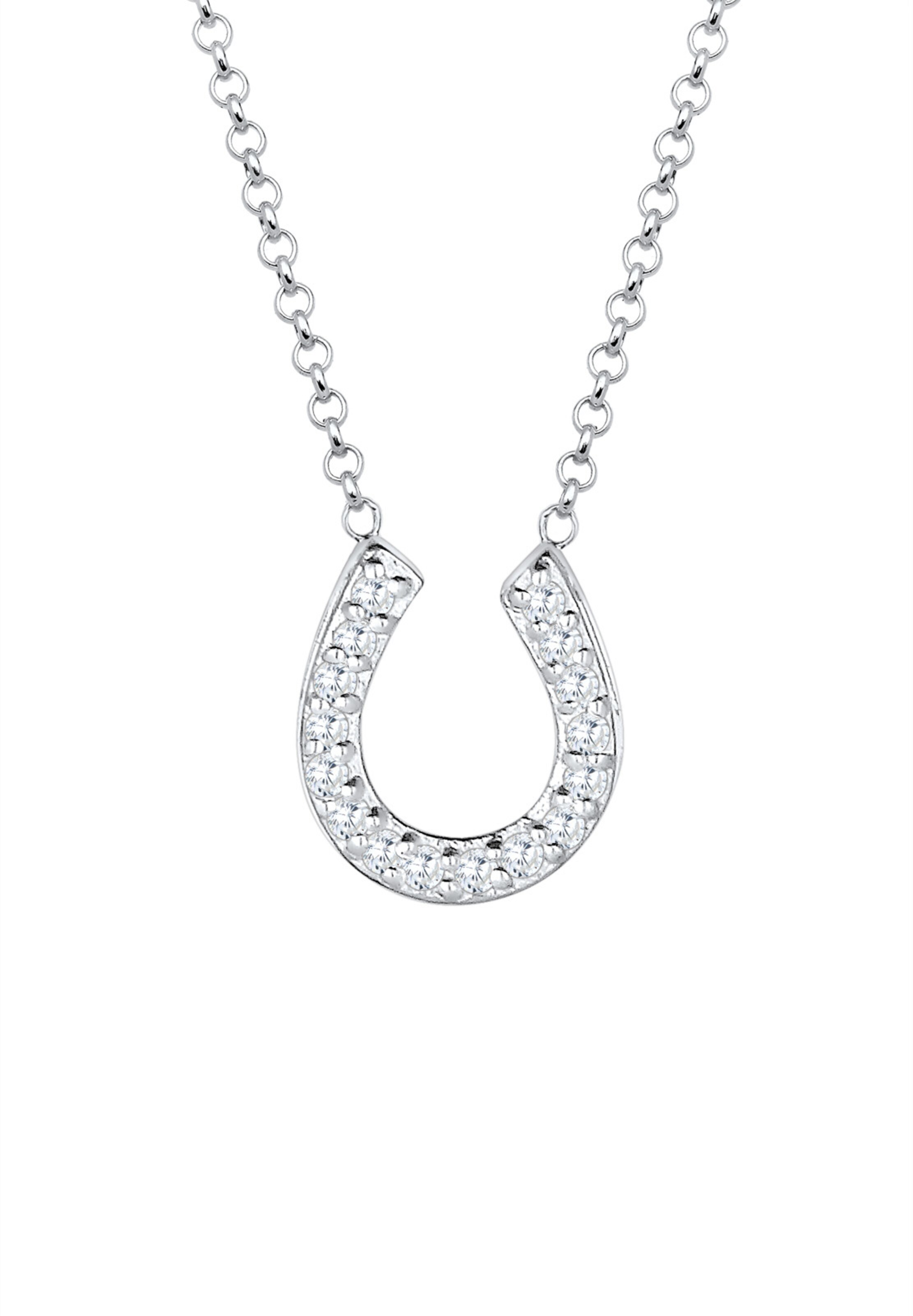 ELLI Kette 'Hufeisen' in Silber: Vorderseite