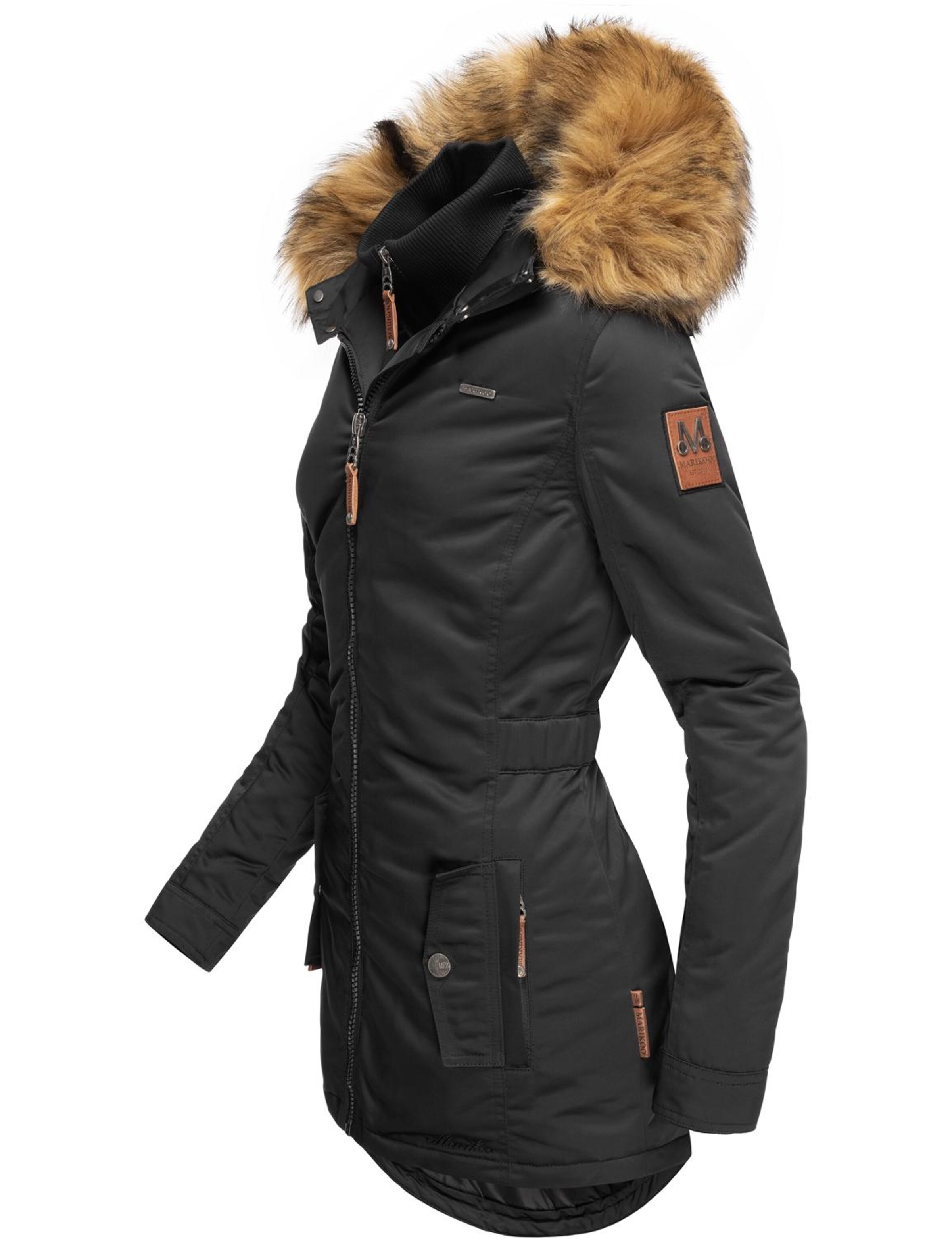 melns MARIKOO Ziemas mētelis 'Sanakoo'