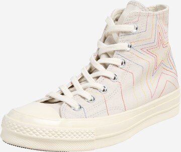 Sneaker înalt 'Rainbow' de la CONVERSE pe alb: față